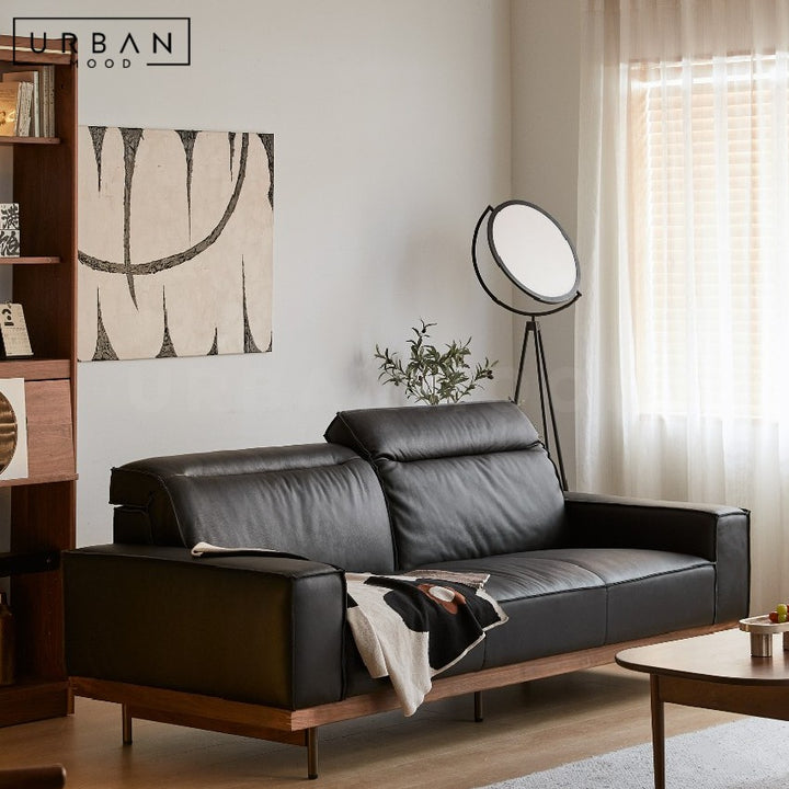 MOCA Japandi Leather Sofa