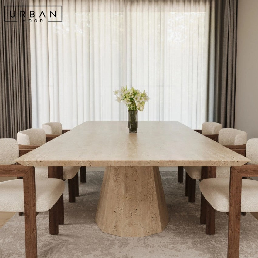 MOCUM Modern Travertine Dining Table