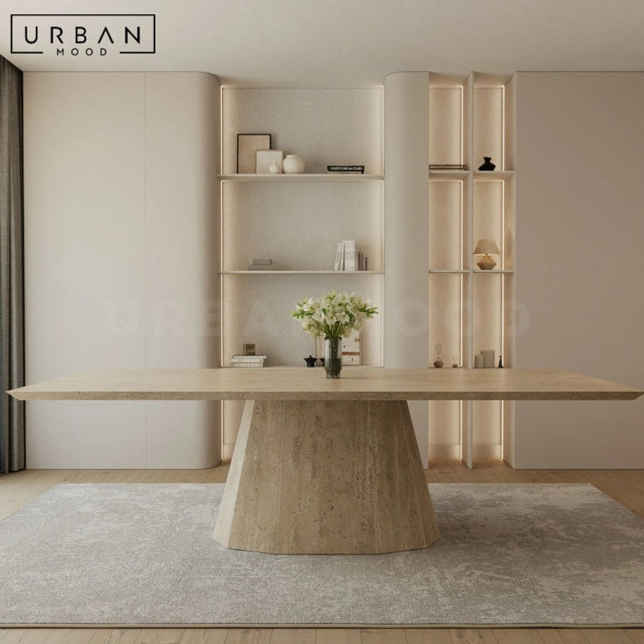MOCUM Modern Travertine Dining Table