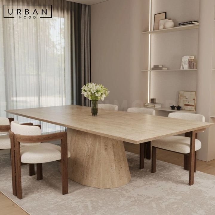 MOCUM Modern Travertine Dining Table