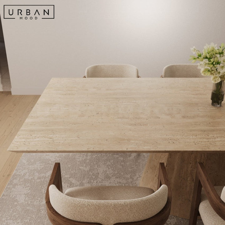 MOCUM Modern Travertine Dining Table