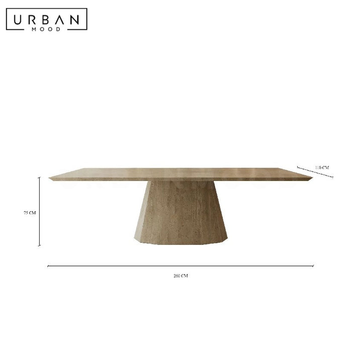 MOCUM Modern Travertine Dining Table
