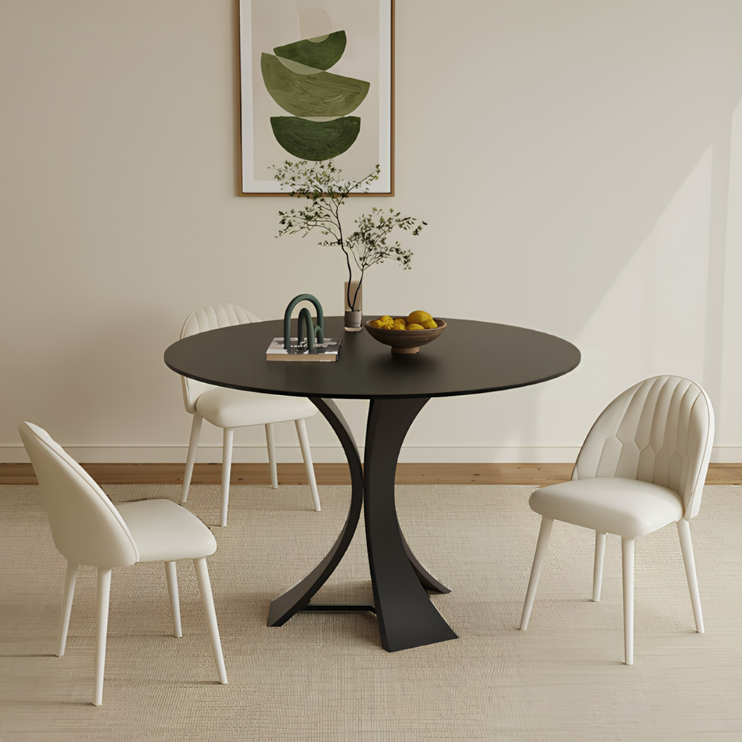MODULOR Modern Sintered Stone Round Dining Table - Urban Mood Singapore