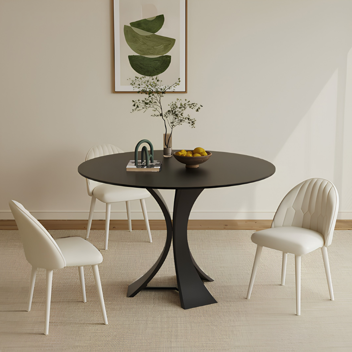 MODULOR Modern Sintered Stone Round Dining Table - Urban Mood Singapore
