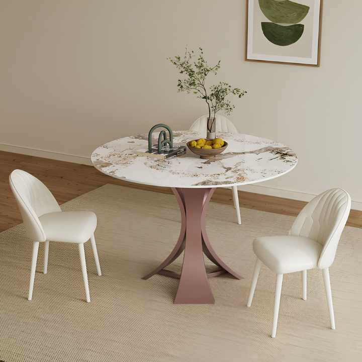 MODULOR Modern Sintered Stone Round Dining Table - Urban Mood Singapore