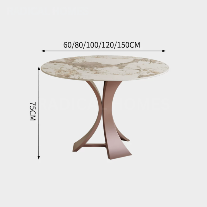 MODULOR Modern Sintered Stone Round Dining Table - Urban Mood Singapore