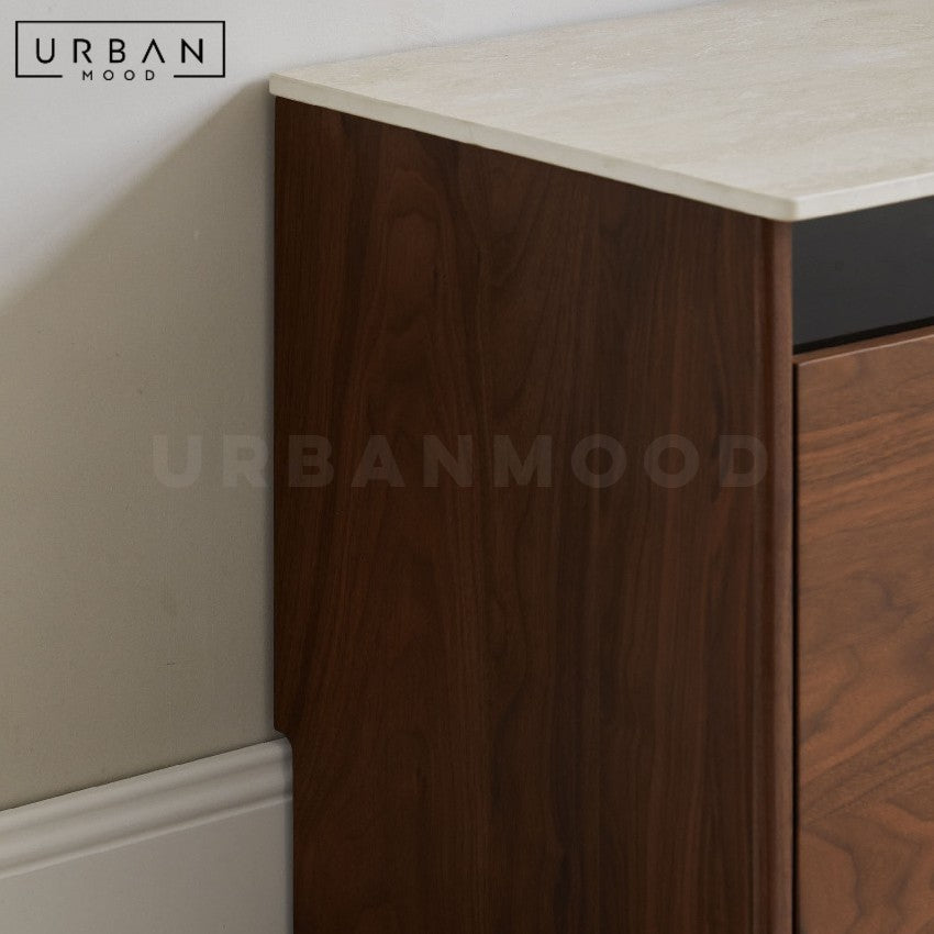 MOMEN Modern Solid Wood TV Console