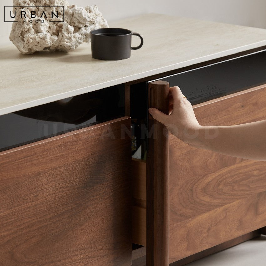 MOMEN Modern Solid Wood TV Console