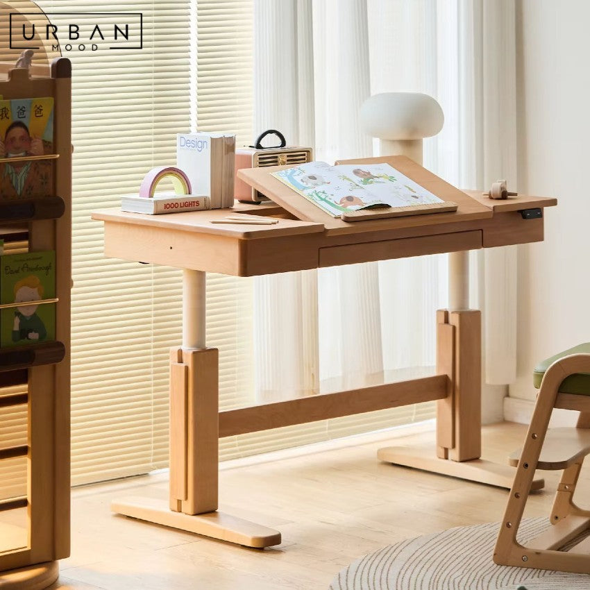 MONTREAL Modern Solid Wood Adjustable Study Table