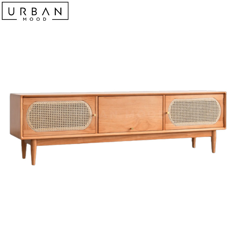 MORDE Japandi Rattan TV Console