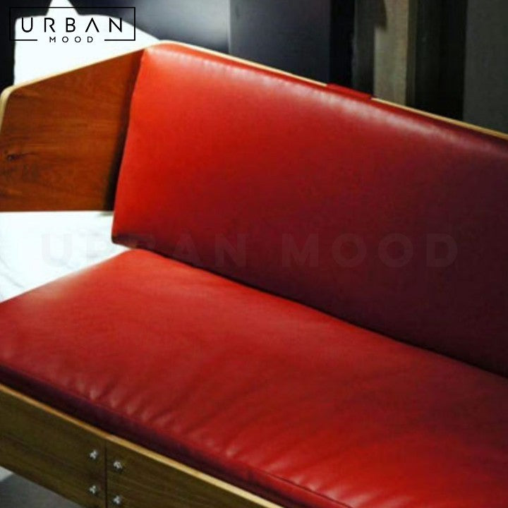 MORENO Industrial Leather Sofa