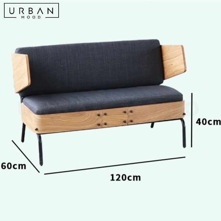 MORENO Industrial Leather Sofa