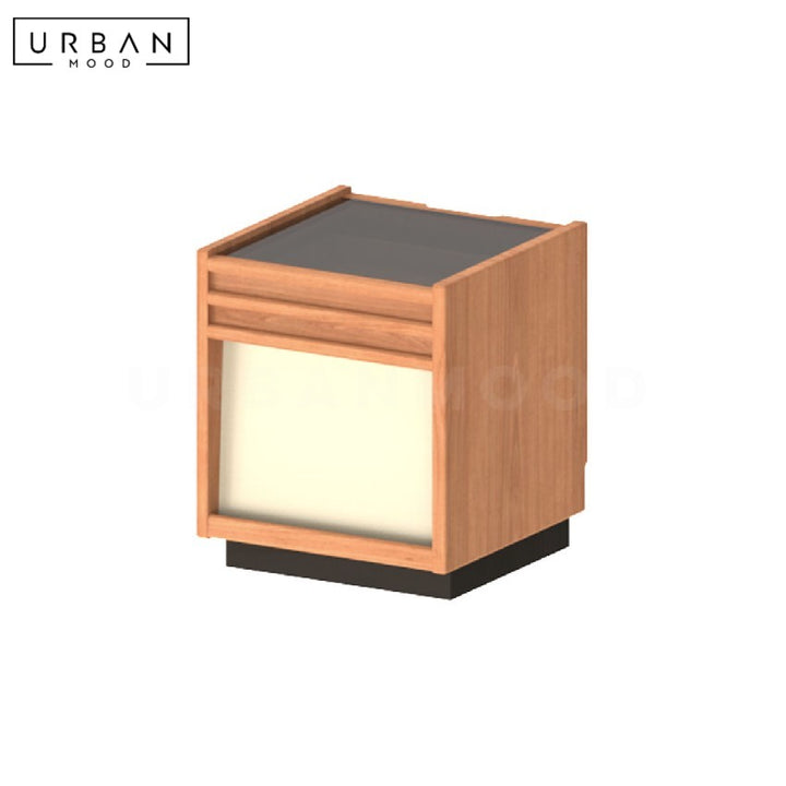 MORI Japandi Solid Wood Bedside Table