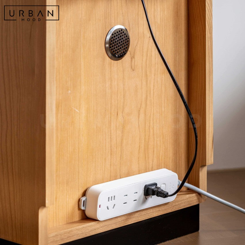 MORI Japandi Solid Wood Bedside Table