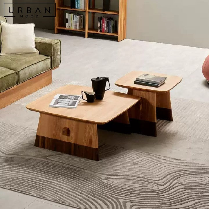 MORVAN Modern Solid Wood Coffee Table