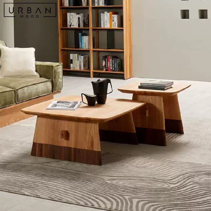 MORVAN Modern Solid Wood Coffee Table