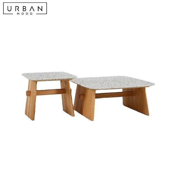 MORVAN Modern Solid Wood Coffee Table