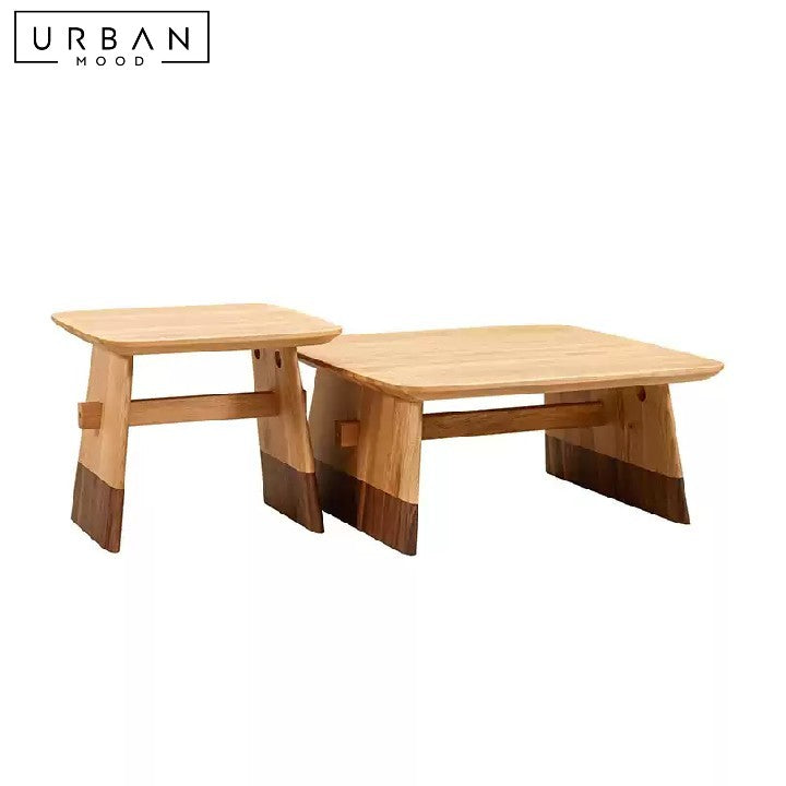 MORVAN Modern Solid Wood Coffee Table
