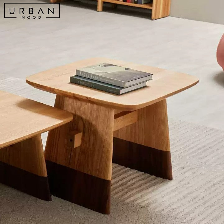 MORVAN Modern Solid Wood Coffee Table
