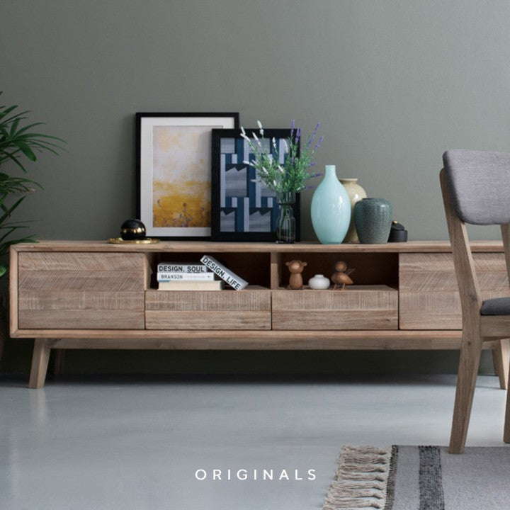 MOUSSA Modern Solid Wood TV Console