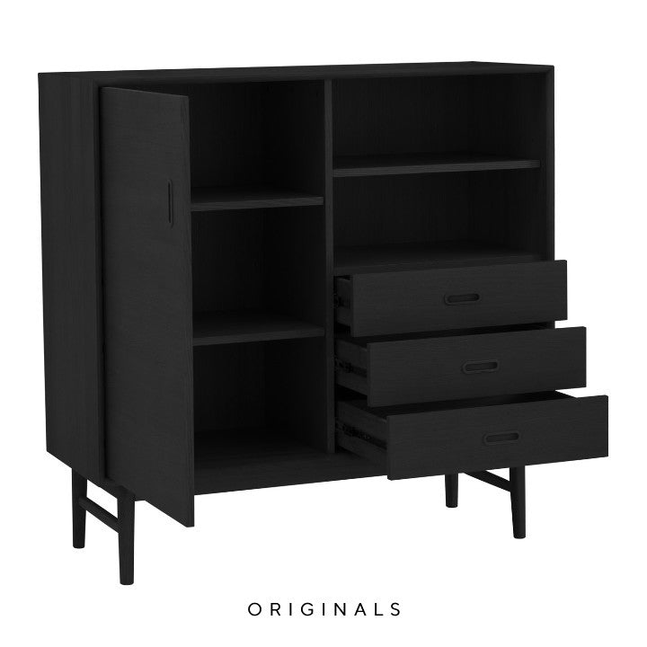 MOCHA Scandinavian Tall Sideboard