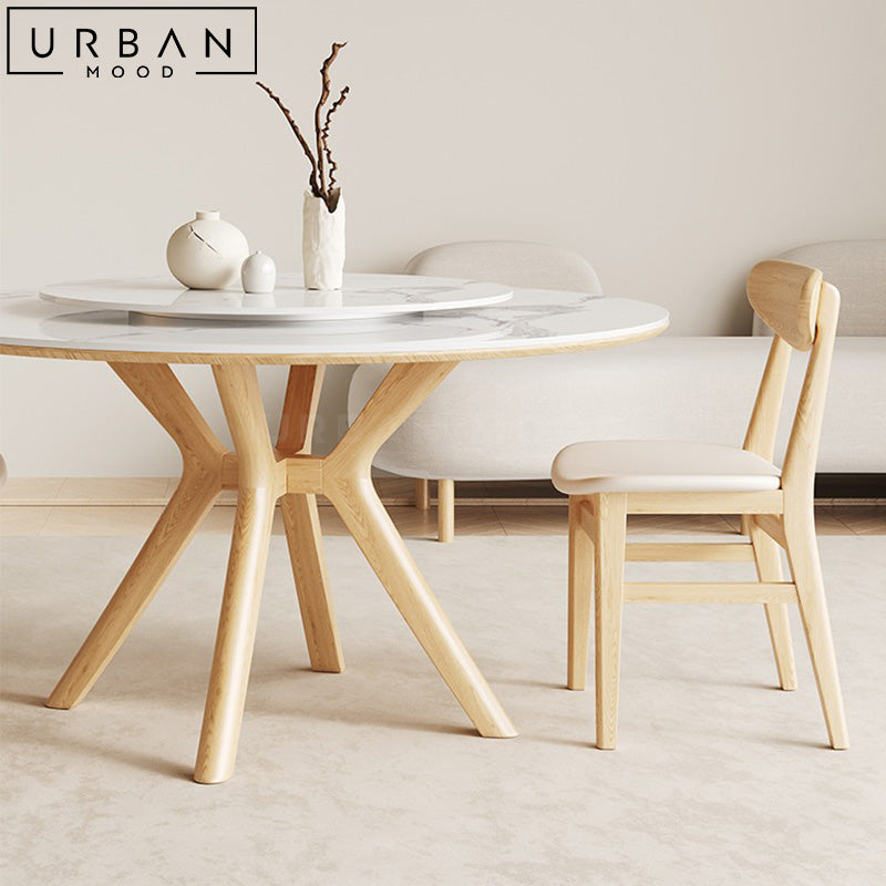 MRAM Japandi Sintered Stone Round Dining Table