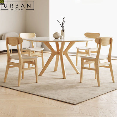 MRAM Japandi Sintered Stone Round Dining Table