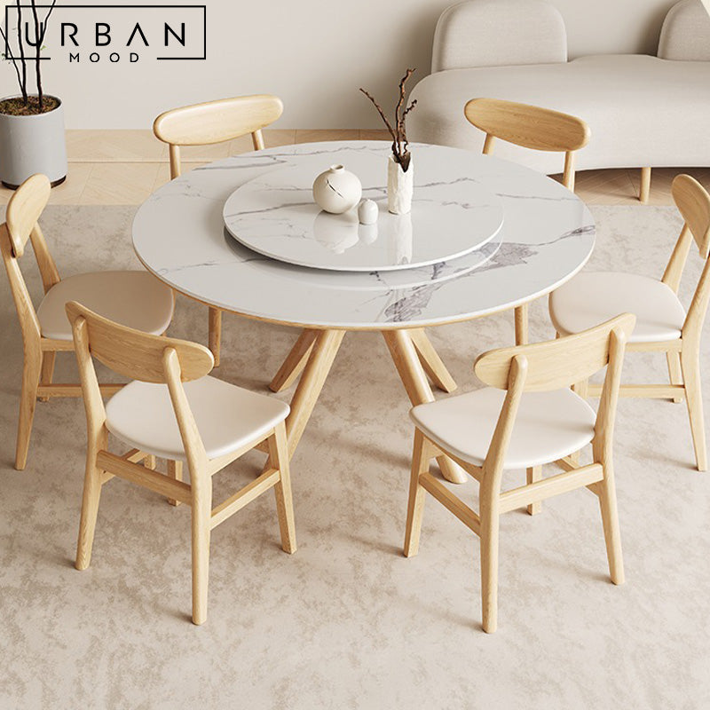 MRAM Japandi Sintered Stone Round Dining Table