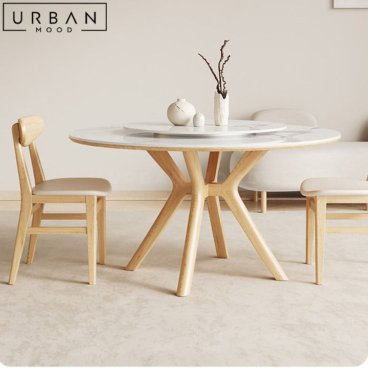 MRAM Japandi Sintered Stone Round Dining Table