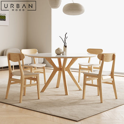 MRAM Japandi Sintered Stone Round Dining Table