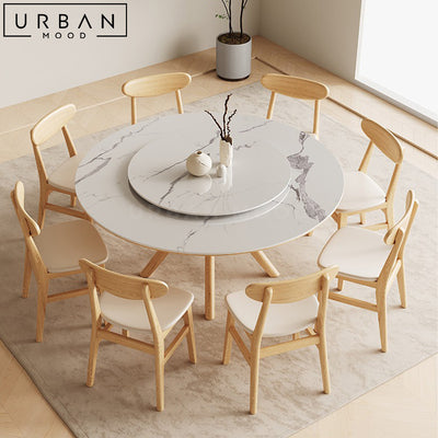 MRAM Japandi Sintered Stone Round Dining Table