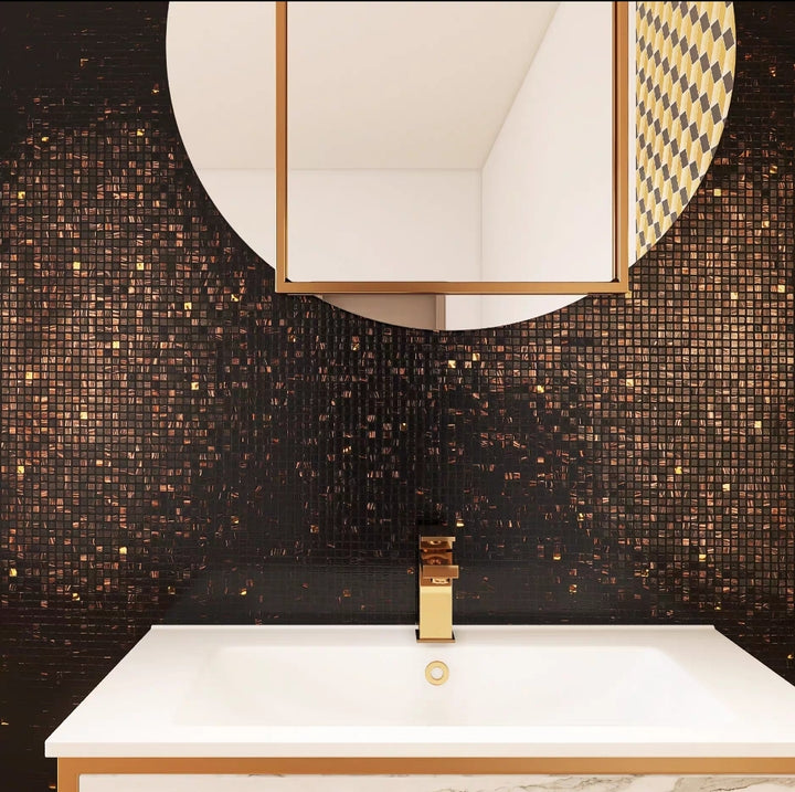 MSC1007 | Tiger Eye Mosaic Wall Tile