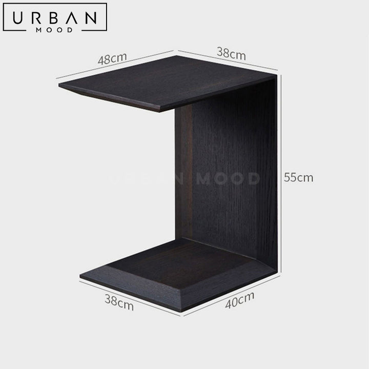 MTHA Modern Solid Wood Side Table