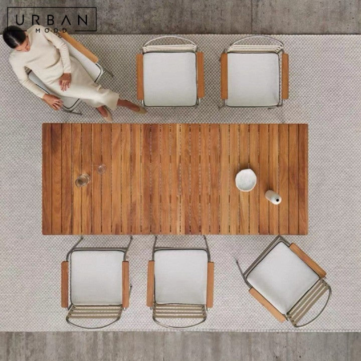 MUKA Modern Solid Wood Outdoor Table