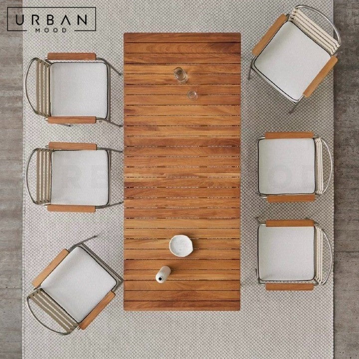 MUKA Modern Solid Wood Outdoor Table