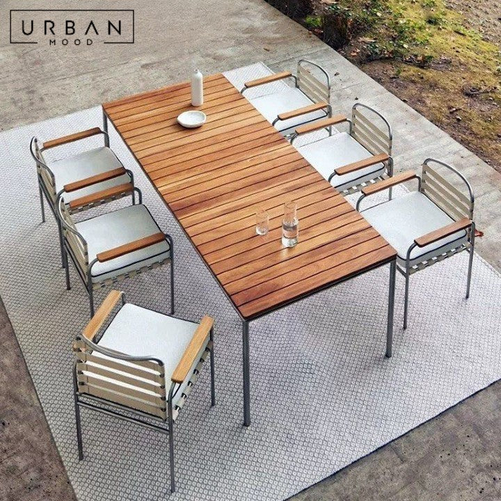 MUKA Modern Solid Wood Outdoor Table