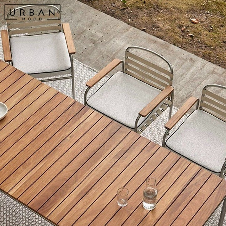 MUKA Modern Solid Wood Outdoor Table