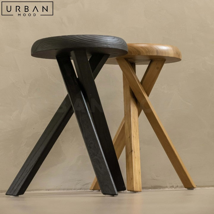 MUNIZ Rustic Solid Wood Side Table