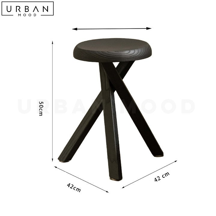 MUNIZ Rustic Solid Wood Side Table