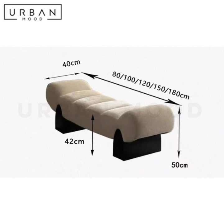 MUNOZ Modern Velvet Bench