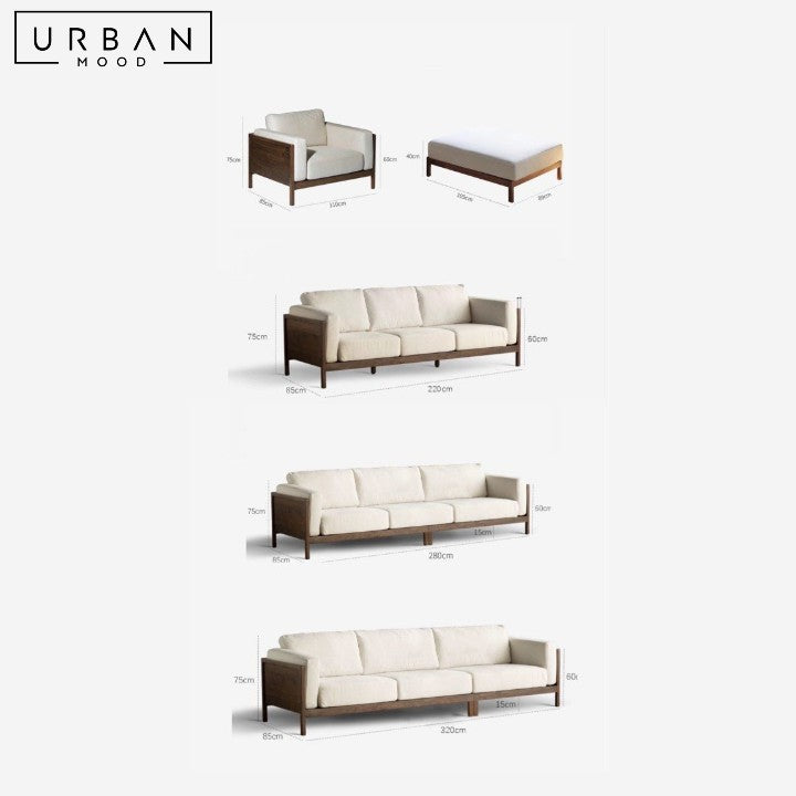 MUSTA Rustic Fabric Sofa