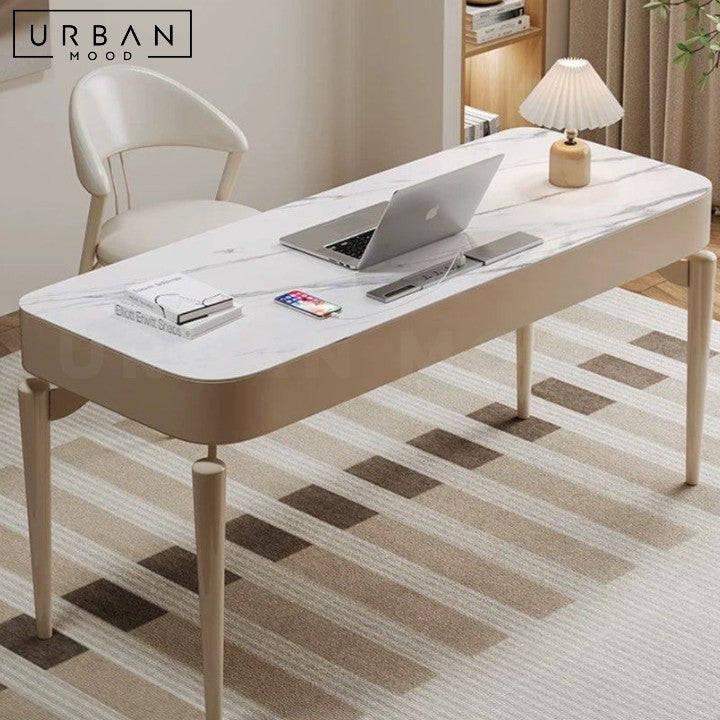 MYLONAS Modern Sintered Stone Study Table – Urban Mood