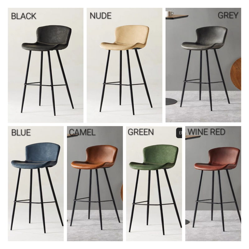 MANUS Modern Leather Bar Stool