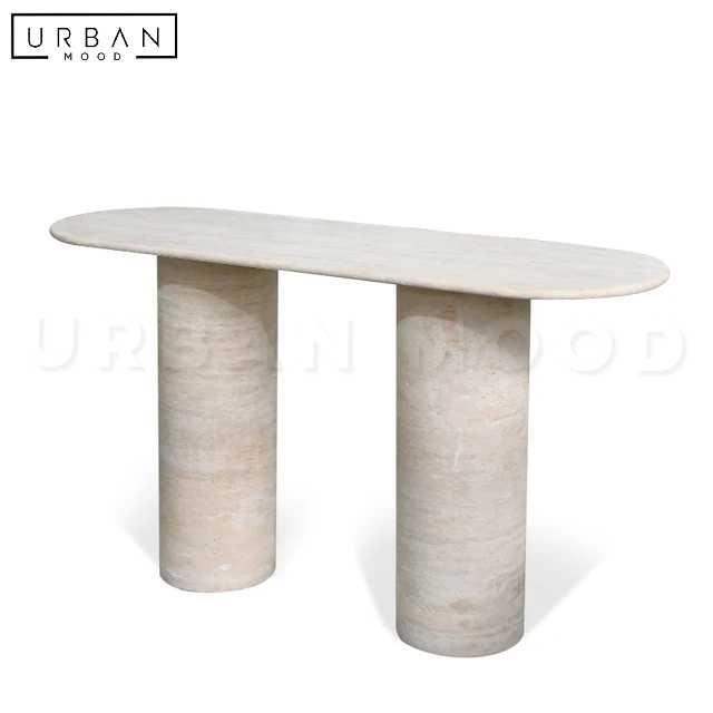 MATTEO Modern Travertine Console Table