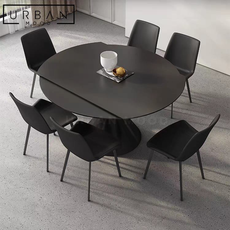 MUSE Extendable Sintered Stone Round Dining Table