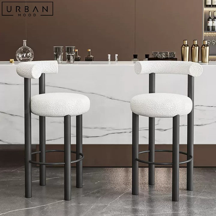 NABBY Modern Boucle Bar Stool