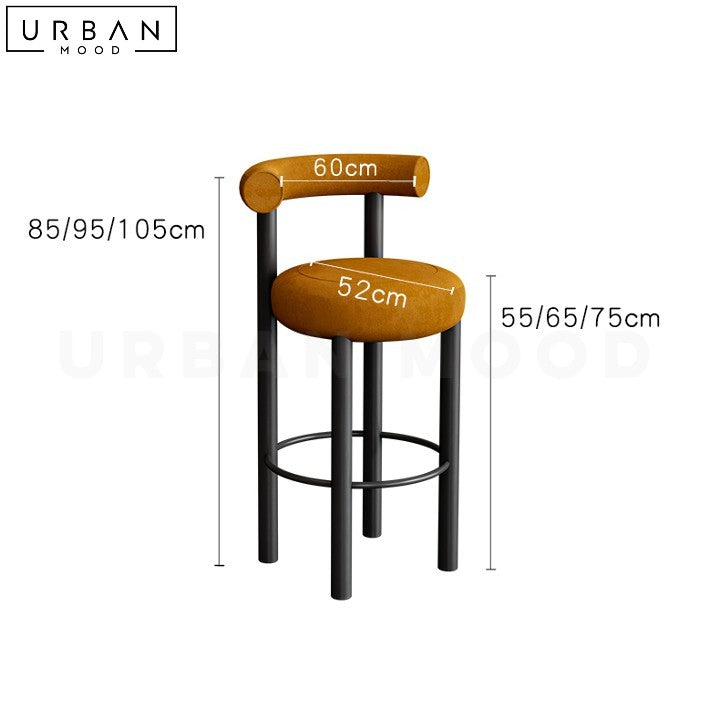 NABBY Modern Boucle Bar Stool