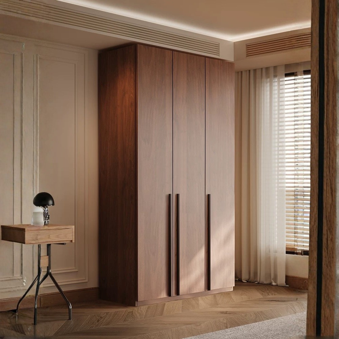 NACRE Modern Walnut Wardrobe - Urban Mood Singapore