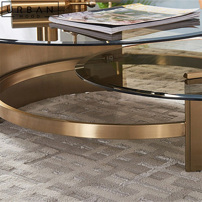 NAEL Modern Glass Coffee Table