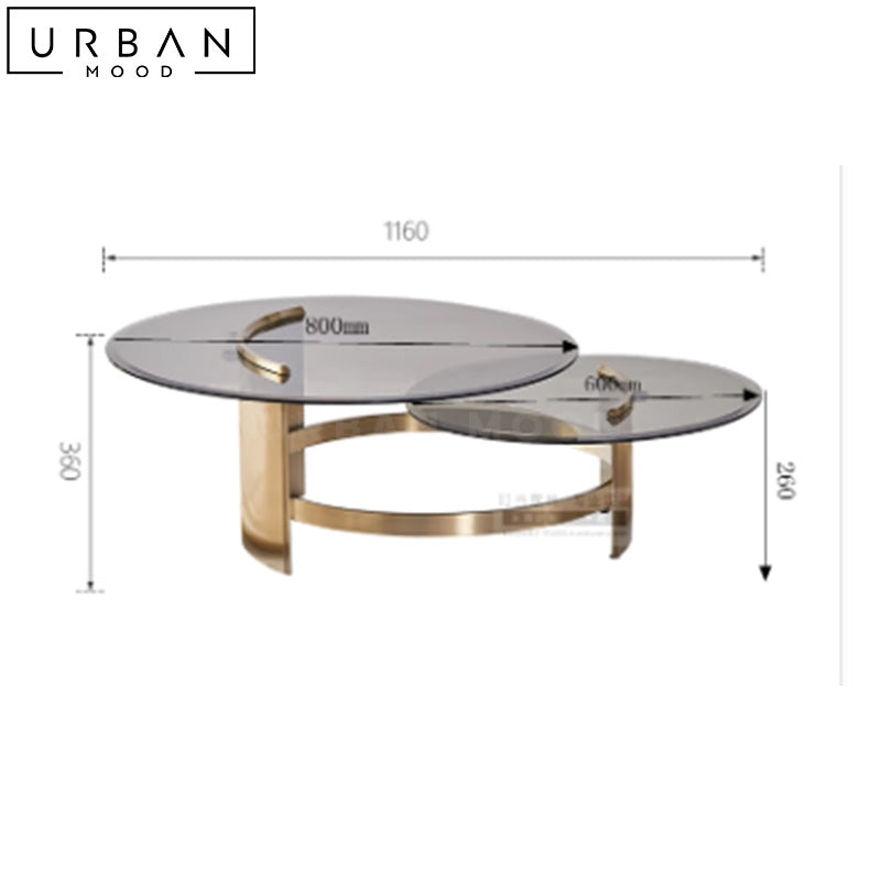 NAEL Modern Glass Coffee Table